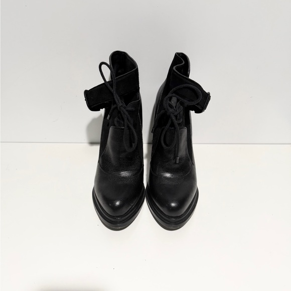 Alexander Wang Black Leather Monique Platform Booties Size 40.5 - Picture 3 of 9